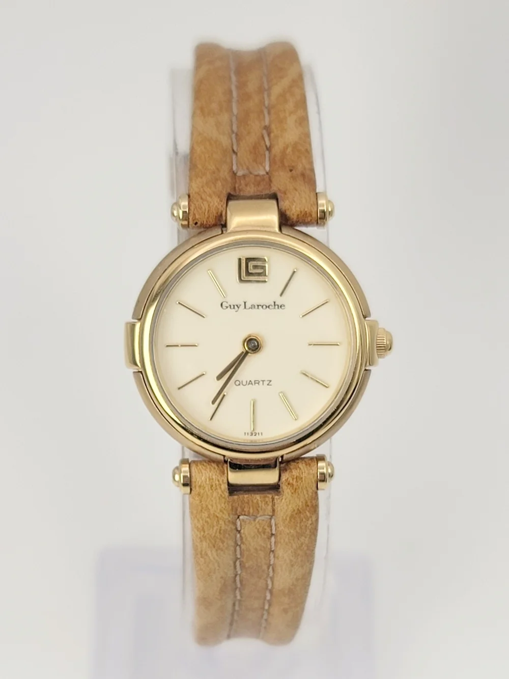 Vintage Guy Laroche Women's Watch 113211 115-2079 Gold Tone Quartz